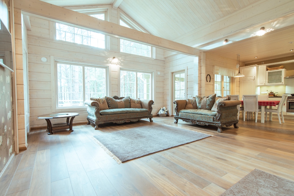 Відкрите планування Finnlog: кухня, вітальня та простір для життя